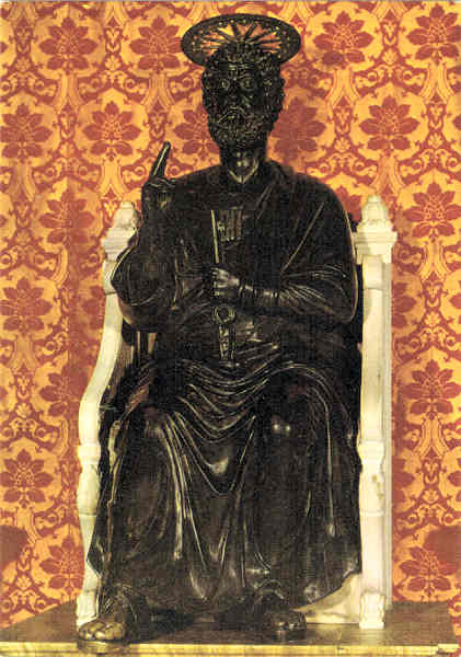 L6/SP.2524 - Westminster Cathedral. Statue of St. Peter - Ed. DRG Printed in Great Britain by J. ARTHUR DIXON - SD - Dim. 10,5x14,9 cm - Col. Manuel B�ia (1986)