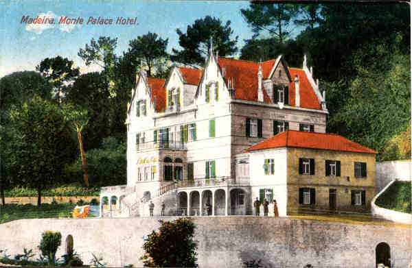 S/N - Madeira. Monte Palace Hotel - Editor n�o indicado (Union Postale Universelle) - S/D - Dimens�es: 13,8x8,9 cm. - Col. Carneiro da Silva (Circulado em 20/10/1929)