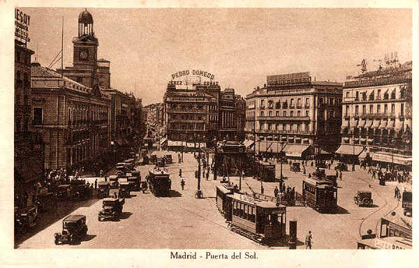 S/N - Madrid-Puerta del Sol - Huecograbado de Kallmeyer y Gautier, Madird - S/D - Dimens�es: 14x9,1 cm. - Col. Carneiro da Silva (Circulado em 15/09/1934)