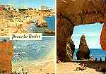 N.� 095 - ALGARVE-PORTUGAL Praia da Rocha, Algarve - Edi��o F. J. & VAHRMEYER, Apartado 97, PORTIM�O - S/D - Dimens�es: 14,7x10,3 cm. - Col. HJCO (Circulado em 1970)