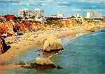 N.� 96 - PORTUGAL-ALGARVE-PORTIM�O Praia da Rocha - Edi��o C�SAR DE S�, Av. �lvares Cabral, 40-6� D.t� Tel. 683172, Lisboa -  Fotografia a cores de C�sar de S� - S/D - Dimens�es: 14,7x9,9 cm. - Col. Gra�a Maia (Circulado em 1973)