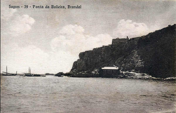 N� 39 - SAGRES. Ponta da Balieira, Brandal - Editor n�o indicado - SD - Dim. 13,7x8,9 cm - Col. A. Monge da Silva (1920)