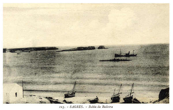 N� 123 - SAGRES. Bahia da Balieira - Edi��o de Jos� Luiz J�nior, Algarve - SD - Dim. 14x9 cm - Col. A. Monge da Silva (1925)