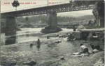 N� 7 - Santo Tirso. Ponte sobre o Ave - Ed. da C.I.T. - SD - Dim.13,9x8,8 cm - Col. M. Soares Lopes