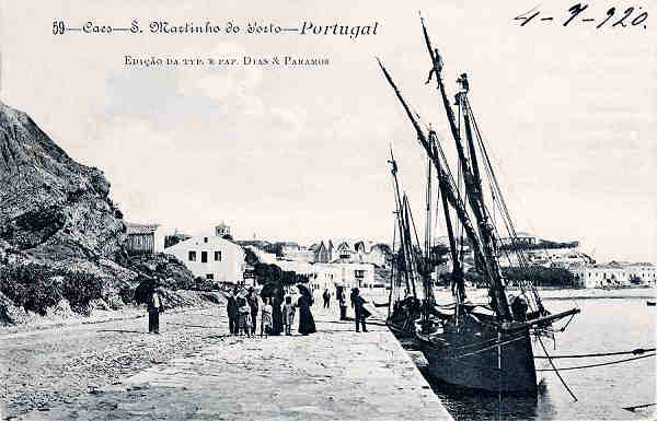 N� 59 - Portugal-S.M.Porto - Cais - Editor Dias e Paramos - Editado em 1906 - Dimens�es: 14x9 cm. - Col. Miguel Chaby.