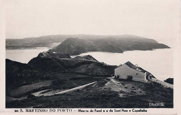 N� 20 - Portugal. S. Martinho do Porto. Morro do Farol e o de Sant'Ana e Capelinha - Editor Passaporte Loty - Editado em 1951 - Dim.9x14 cm. - Col. M. Chaby