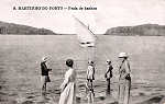 N� 2 - Portugal. S. Martinho do Porto. Praia de banhos - Editor Alberto Malva (1920) - Dim. 9x14 cm  - Col. Miguel Chaby