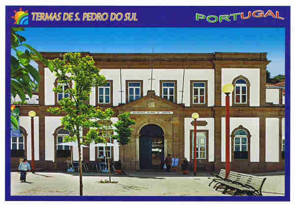 N.� 15 - TERMAS DE S. PEDRO DO SUL  Balne�rio Rainha D. Am�lia  Regi�o de Laf�es PORTUGAL - Ed. ATLANTICPOST Fotografia Paisag�stica e Distribui��o de Artigos de Papelaria, Lda. - Tel. +351 214 342 080 Exclusivo de: A Tamanquinha  Tel. 232 712 471 - 2006 Dim. 15x10,5 cm. - Col. Manuel B�ia (2010).