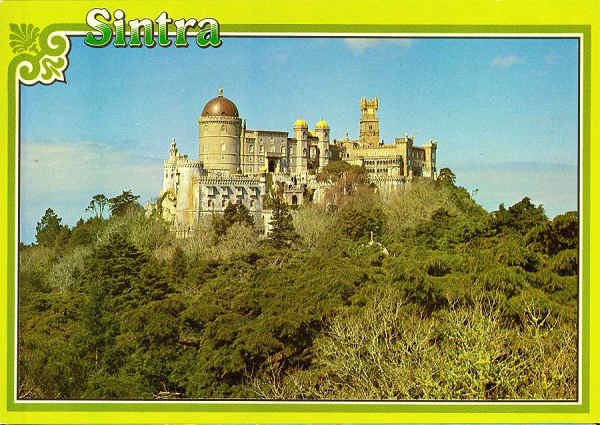 N.� 132 - SINTRA-PORTUGAL: Castelo da Pena - Colec��o MARGRAP - S/D - Dimens�es: 15,1x10,6 cm. - Col. HJCO (D�cada de 1980)