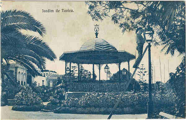 SN - Jardim de Tavira - Edi��o da Tabacaria Popular, Tavira - SD - Dim. 8,5x14 cm - Col. Jaime da Silva (Circulado em 1918)