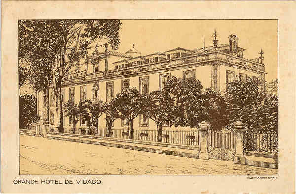 SN - VIDAGO-GRANDE HOTEL DE VIDAGO - Edi��o da Sociedade de Vidago & Pedras Salgadas, com sede no Porto, na Rua da Cancella Velha N� 29 - Impress�o: Caldevilla-Grafica, Porto - SD -  Dim. 9x14 cm. - Col. Jaime da Silva (Circulado em 1923).