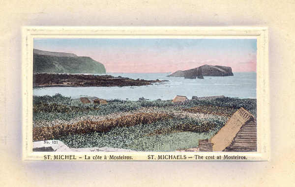 Nº 121 - SAO MIGUEL. Parte da Costa dos Mosteiros - Editor Desconhecido - SD - Dim. 14x9,1 cm - Col. A. Monge da Silva (cerca de 1905)