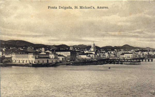 SN - S�O MIGUEL. Ponta Delgada. Vista do mar - Edi��o an�nima - Dim. 13,6x8,7 cm - Col. A. Monge da Silva (cerca de 1910)