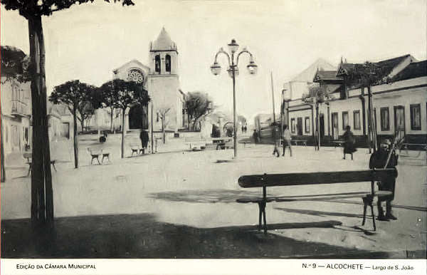 N� 9 - ALCOCHETE. Largo de S Jo�o - Edi��o da C�mara Municipal de Alcochete (1993) - Dim. 14x9,1 cm - Col. Am�lcar Monge da Silva