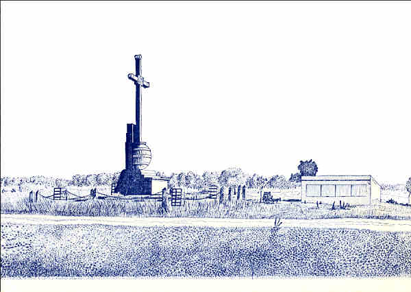 SN - ALDEIA NOVA DE S�O BENTO. O Cruzeiro - Edi��o FRANCISCO DA CRUZ LOURO (desenho de 1971) - SD - Dim. 14,8x10,5 cm - Col. A. Monge da Silva