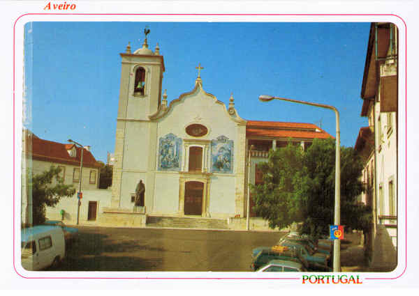 N� 3904 - AVEIRO-Portugal Igreja de Vera Cruz e est�tua de D. Jo�o Evangelista de Lima Vidal,  Arcebispo-Bispo de Aveiro - Ed. �NCORA - SD - Dim. 15,1x10,6 cm - Col. F�tima B�ia.