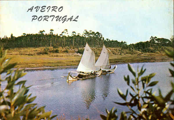 N.� 645 - AVEIRO (Portugal) Moliceiros da Regi�o - Impricor Ind�stria Portuguesa de Cart�es de Felicita��es,Ld� - S/D - Dimens�es: 14,8x10,4 cm. - Col. �nio Semedo.