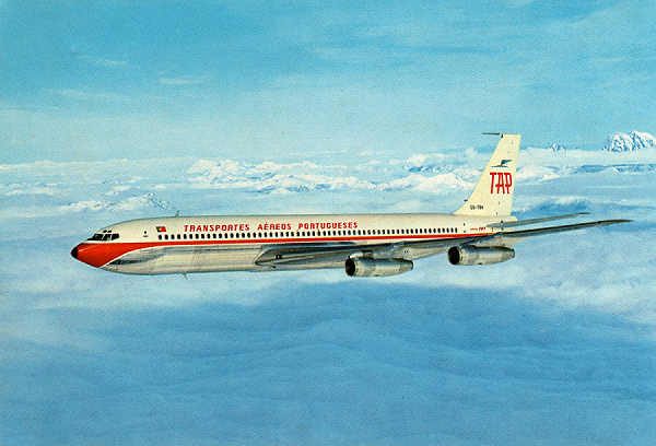 SN - BOEING 707-3208 - Ed. Transportes A�reos Portugueses - SD - Dim. 13,8x9,4 cm - Col. Ant�nio Teixeira Cunha Luanda (02-02-1970).