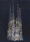 N� 68 - Barcelona. Templo da Sagrada Fam�lia (1) - Editor Vis-Color, Barcelona - 15x10,1 cm - Col. Am�lcar Monge da Silva (1977)