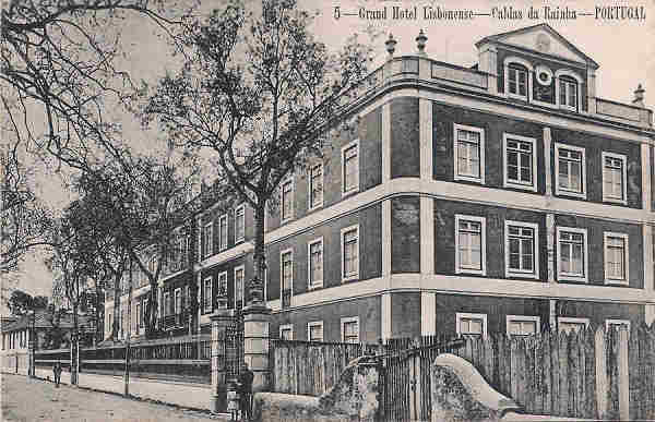 N� 5 - Portugal. Caldas da Rainha - Grande Hotel Lisbonense - Editor Dias e Paramos (Editado em 1906)- Dim. 9x14 cm. - Col. M. Chaby