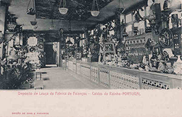 SN - Portugal. Caldas da Rainha. Deposito de Lou�a da F�brica de Faian�as - Editor Dias e Paramos - Editado em 1904 - Dim. 14x9 cm. - Col. M. Chaby