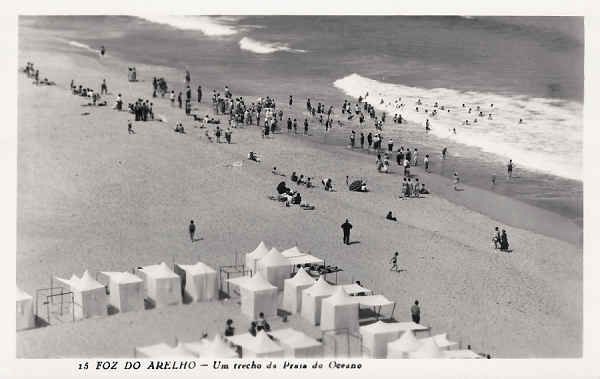 N� 15 - Portugal. Caldas da Rainha - Foz do Arelho. Um trecho da Praia do Oceano - Editor Passaporte Loty - Editado em 1951 - Dim. 14x9 cm. - Col. M. Chaby