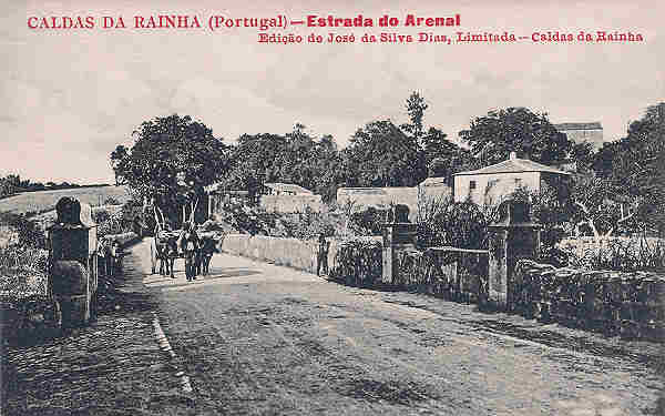 SN - Portugal. Caldas da Rainha. Estrada do Arenal - Editor Jos� da Silva Dias - Editado em 1920 - Dim. 14x9 cm. - Col. M. Chaby