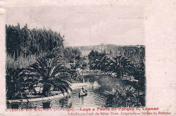 SN - Portugal. Caldas da Rainha. Lago e Ponte do Parque D. Leonor - Editor Jos� da Silva Dias, Lda - Editado em 1920 - Dim. 14x9 cm. - Col. M. Chaby
