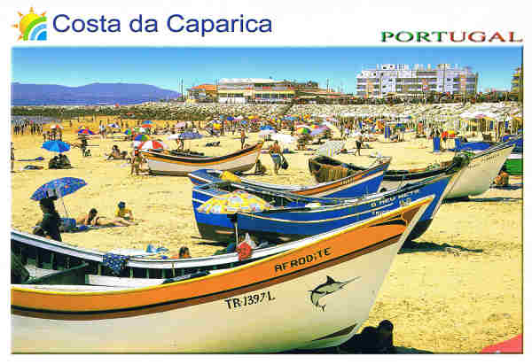 N.� CCAP/G-0002 - COSTA DA CAPARICA Vista parcial da praia Almada Costa Azul PORTUGAL - Ed. ATLANTICPOST - S/D - Dim: 16x11cm - Col. F�tima B�ia (2009).