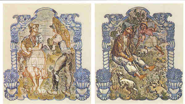 N� 19 - Curia. No �trio Ferrovi�rio Painel de Azulejos de Jorge Barradas - Ed. C P - Dim. 14.8x10,5 cm. - Col- Alberto Sim�es 423