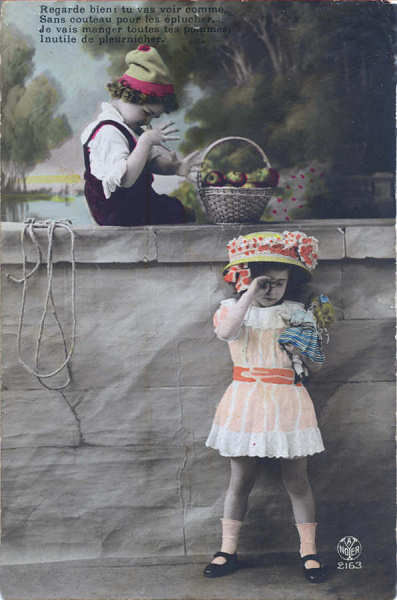 S�rie 2163 - Editor A Noyer, Paris - Carimbos postal e censura militar de 1917 - Dim. 13,7x8,9 cm - Col. Am�lcar Monge da Silva