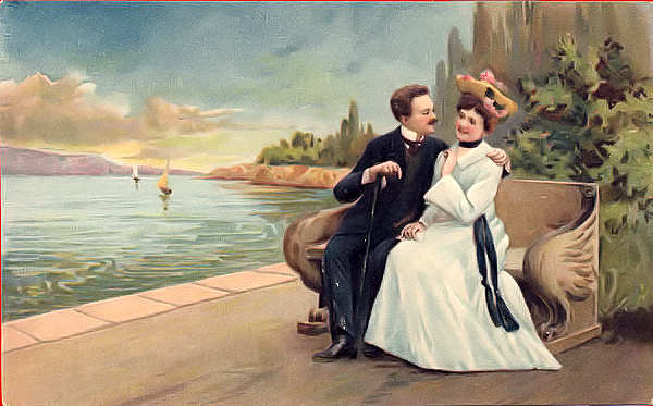 S�rie 6265 - Postal em relevo) - Edi��o Paul Finkerenrath, Berlin - Dim. 13,7x8,7 cm - Col. Am�lcar Monge da Silva (cerca de 1900)