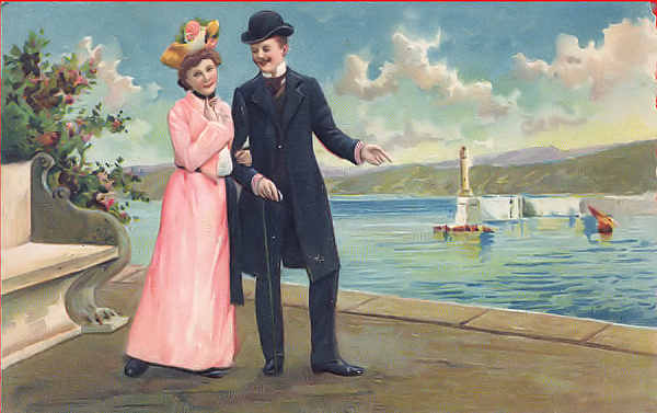 6 cm - S�rie 6265 - Postal em relevo) - Edi��o Paul Finkerenrath, Berlin - Dim. 13,7x8,7 cm - Col. Am�lcar Monge da Silva (cerca de 1900)