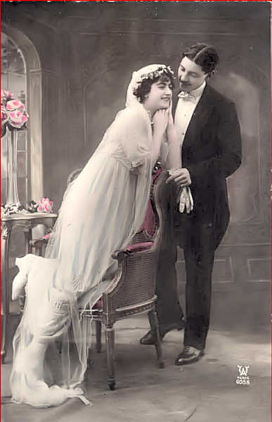 S�rie 6085 - Editor WA, Paris - Dim. 13,6x8,8 cm - Col. Am�lcar Monge da Silva (cerca de 1910)