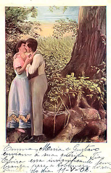  N� 783 V - Edi��o alem� an�nima - Circulado em 1908 - Dim. 14,1x9 cm - Col. Am�lcar Monge da Silva