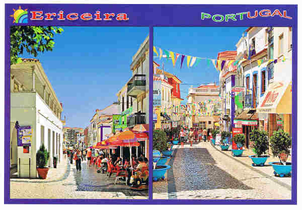 N.� 8 ERICEIRA Rua Eduardo Burnay. Rua Francisco Trindade. Costa de Lisboa PORTUGAL - Ed. ATLANTICPOST Exclusivo "Papelaria Jo�o" Telef.: 261 863 558 - S/D - Dim. 15x10,5 cm. - Col. Manuel B�ia (2009).