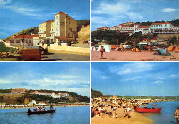 N � 239 - FOZ DO ARELHO. FNAT e praia - Edi��o FNAT (Circulado em 1963) - Dim. 15x10,5 cm - Col. A. Monge da Silva