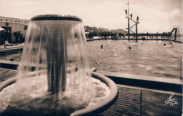 Portugal - Granja (Vila Nova de Gaia) - Piscina da Praia da Granja 3 - Cliche Alv�o - Dim. 14x9 cm. - Col. M. Chaby