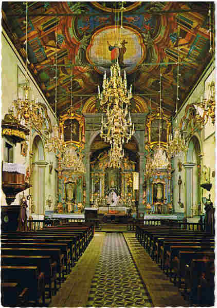 N.� MD167 MADEIRA  Igreja do Estreito de C�mara de Lobos - Ed. Hans Huber KG Agente no Funchal: F. Ribeiro, Rua Nova de S. Pedro, 27 telef. 23930 - SD - Dim. 10,3x14,8 cm - Col. Manuel e F�tima B�ia (1975).