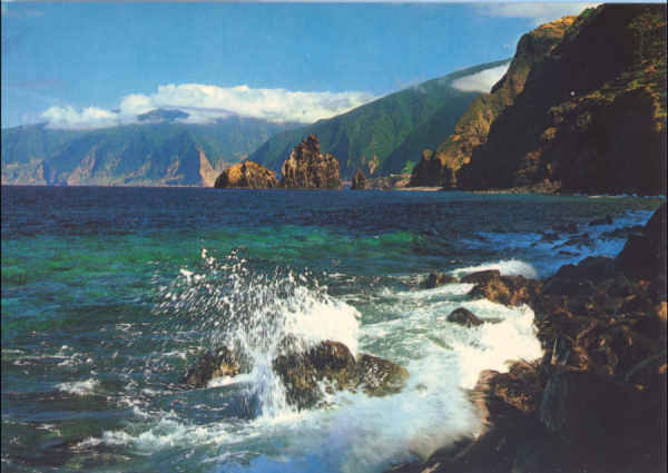 MD 424 - MADEIRA. Rochas sobre o Mar - Edi��o Hans Huber KG, Alemanha - SD - Dim. 14,8x10,3 cm - Col. A. Monge da Silva