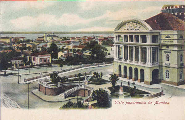 N� 3985 - Vista panor�mica de Man�os - Dim. 14x8,9 cm - Edi��o Photographia Allem�, Man�os - Col. Am�lcar Monge da Silva (cerca de 1900)