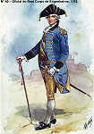 N� 40 - Oficial do Real Corpo de Engenheiros, 1762 - Aguarela do Cor. Ribeiro Artur - Edi��o Jornal do Ex�rcito S/D (1983?) - Dim. 15x10,5 cm - Col. A. Monge da Silva