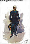 N� 116-13 - Oficial General em pequeno uniforme, 1851 - Aguarela do Cor. Ribeiro Artur - Edi��o Jornal do Ex�rcito, 1983 - Dim. 15x10,3 cm - Col. A. Monge da Silva