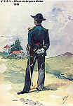 N� 137-16 - Oficial do Arquivo Militar, 1856 - Aguarela do Cor. Ribeiro Artur - Edi��o Jornal do Ex�rcito, 1985 - Dim. 15x10,3 cm - Col. A. Monge da Silva