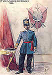 N� 143-16 - Coronel de Infantaria 6, 1860 - Aguarela do Cor. Ribeiro Artur - Edi��o Jornal do Ex�rcito, 1985 - Dim. 15x10,3 cm - Col. A. Monge da Silva