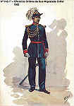 N� 145-17 - Oficial �s Ordens de Sua Majestade El-Rei, 1862 - Aguarela do Cor. Ribeiro Artur - Edi��o Jornal do Ex�rcito, 1985 - Dim. 15x10,3 cm - Col. A. Monge da Silva