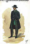 N� 147-17 - Capel�o do Ex�rcito com a gradua��o de Major, 1863 - Aguarela do Cor. Ribeiro Artur - Edi��o Jornal do Ex�rcito, 1985 - Dim. 15x10,3 cm - Col. A. Monge da Silva