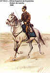 N� 174-20 - Oficial Superior de Ca�adores, Ordem de marcha, 1890 - Aguarela do Cor. Ribeiro Artur - Edi��o Jornal do Ex�rcito, 1985 - Dim. 15x10,3 cm - Col. A. Monge da Silva