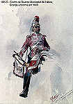 N� 192-22 - Clarim da Guarda Municipal de Lisboa, Grande uniforme em 1900 - Aguarela do Cor. Ribeiro Artur - Edi��o Jornal do Ex�rcito, 1987 - Dim. 15x10,3 cm - Col. A. Monge da Silva