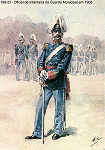 N� 199-23 - Oficial de Infantaria da Guarda Municipal em 1903 - Aguarela do Cor. Ribeiro Artur - Edi��o Jornal do Ex�rcito, 1987 - Dim. 15x10,3 cm - Col. A. Monge da Silva